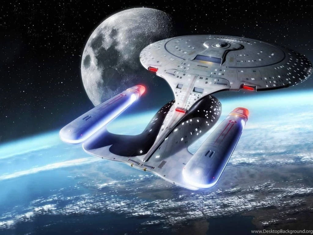 Star Trek Starship USS "Enterprise" D In Orbit Of A Planet, Free ...