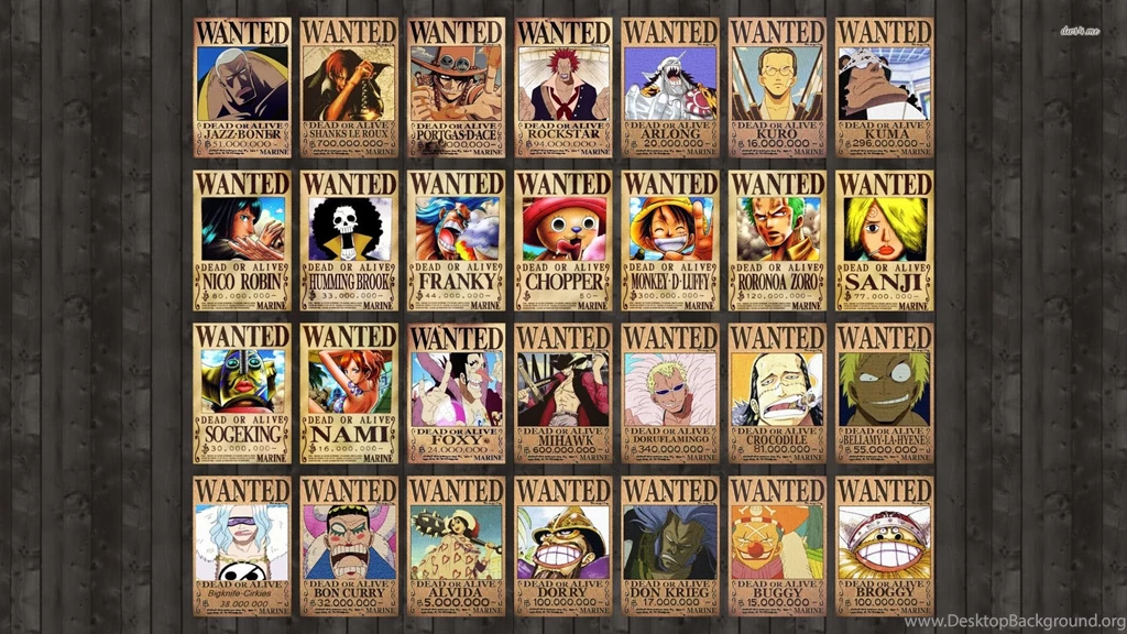 One Piece Wanted Posters Wallpapers Anime Wallpapers
