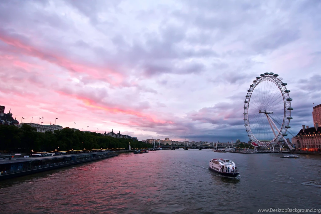 London Eye Wide Angle View Wallpapers Travel HD Wallpapers