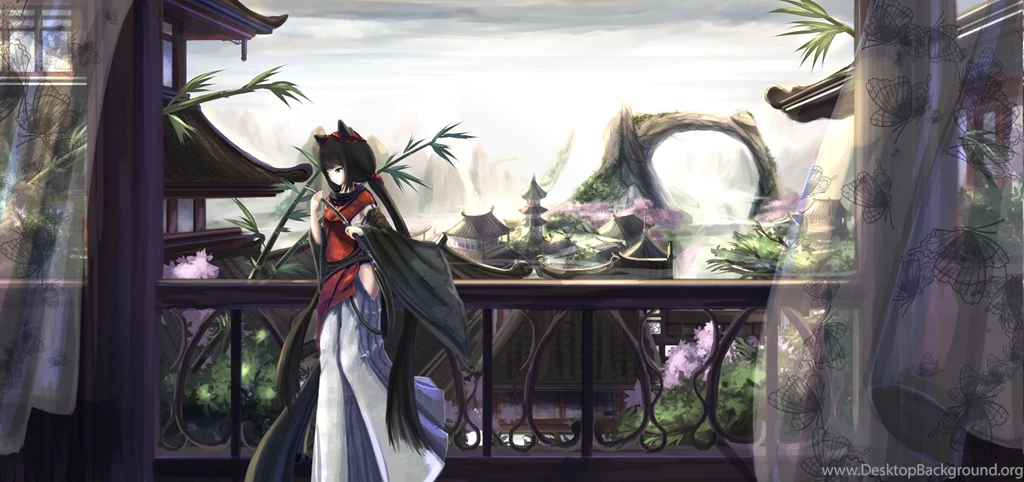 Anime Girls, Animal Ears, Long Hair, Dark Hair, Nekomimi Wallpapers HD