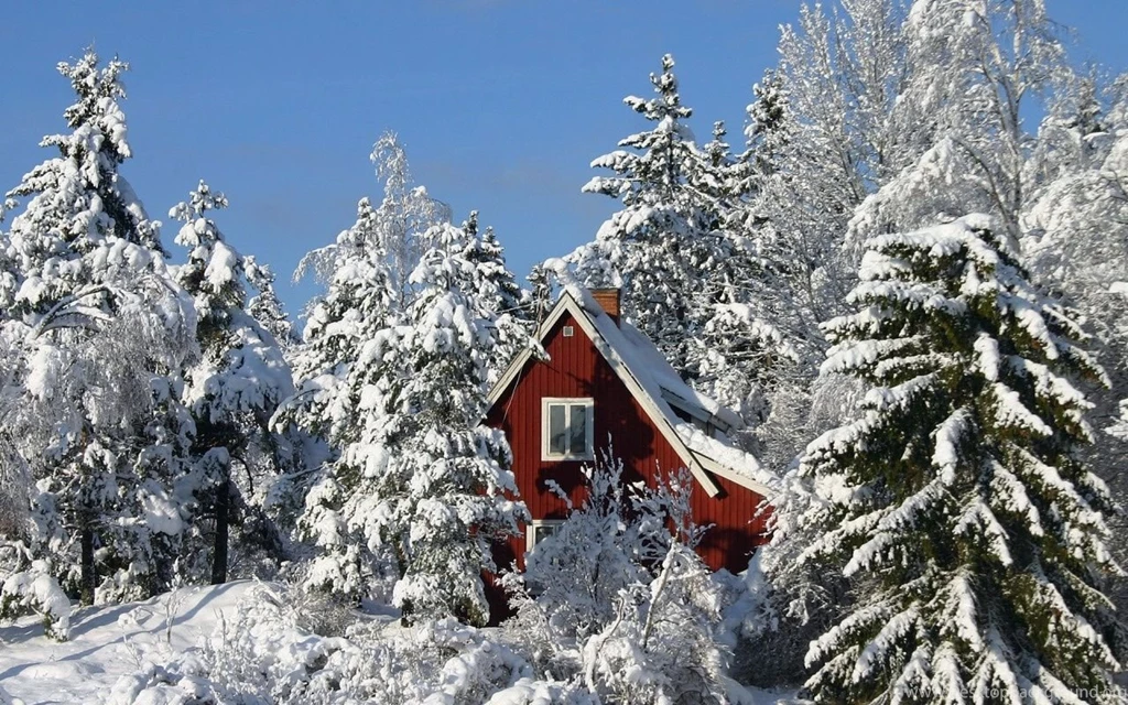 Houses Winter Swedish Mountains Travel Trees Europe Landscapes ...