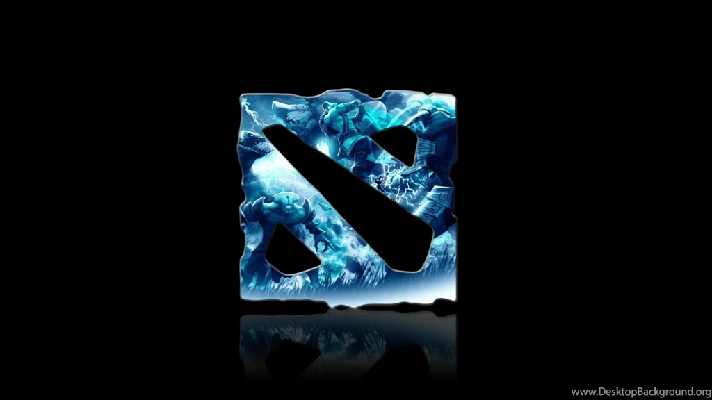 Download Wallpapers 1920x1080 Dota 2, Logo, Blue Full HD 1080p HD ...