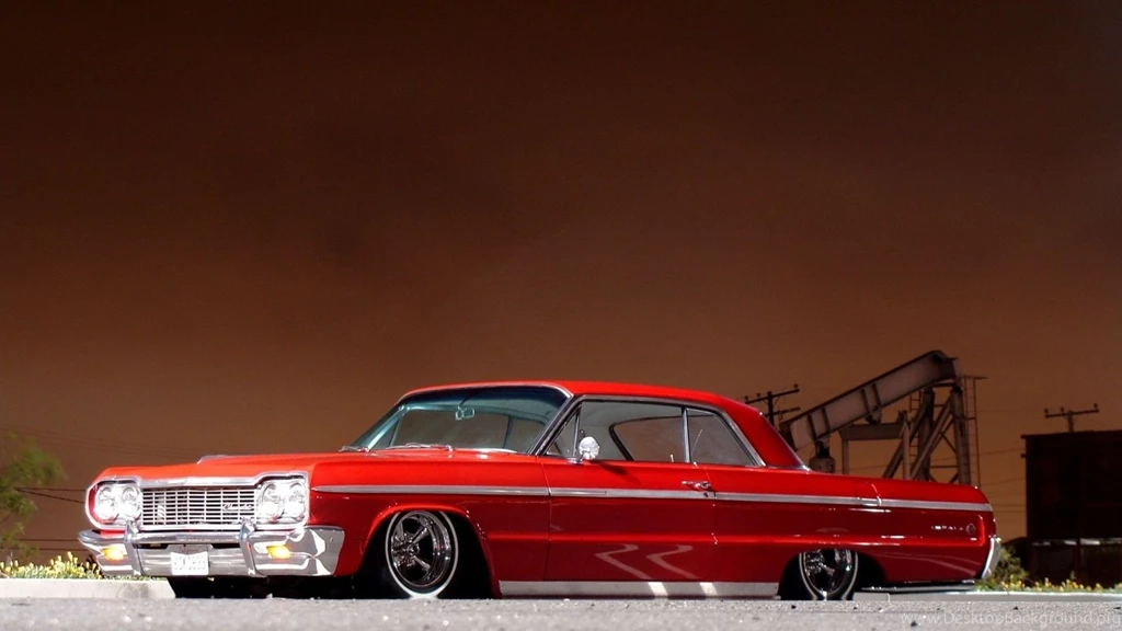Chevrolet Impala Tuning Low Red Classic Muscle Cars Wallpapers ...