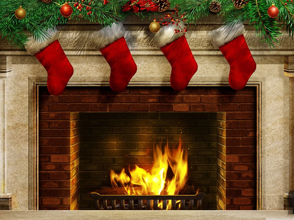 New Year's Socks At A Fireplace Wallpapers And Images   Wallpapers ...