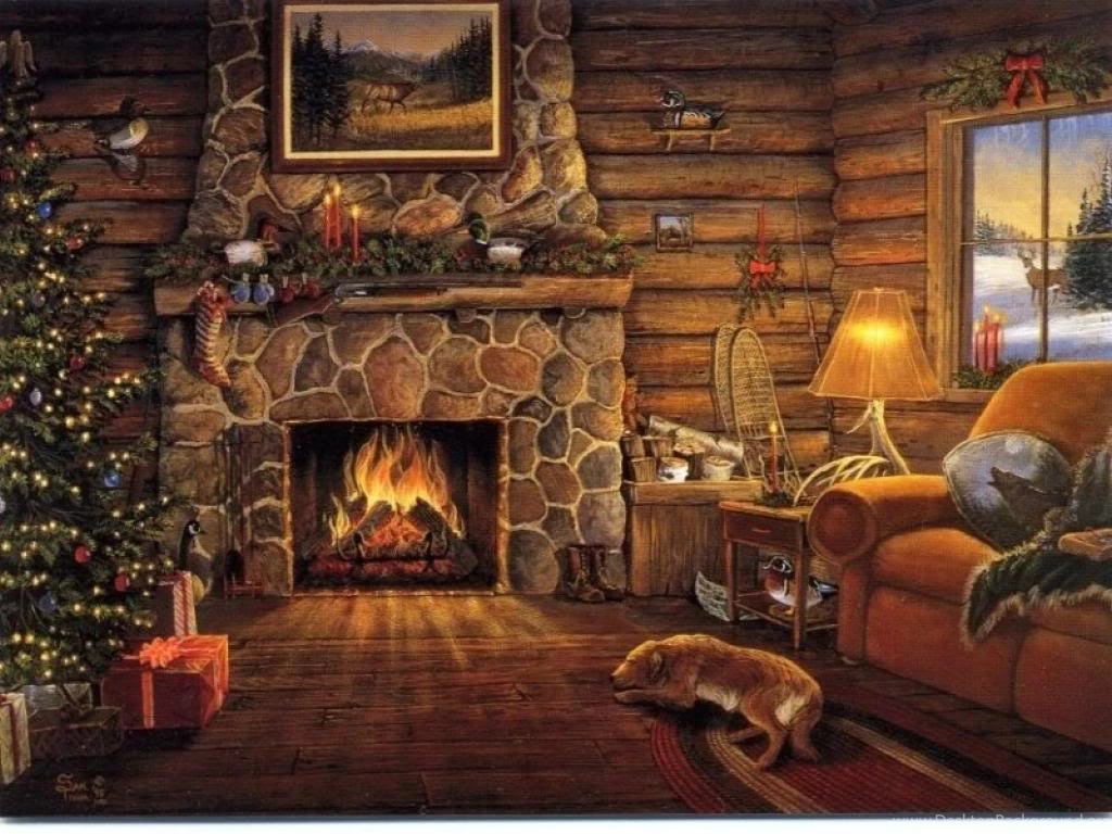 Christmas Fireplace Backgrounds   Wallpapers Cave