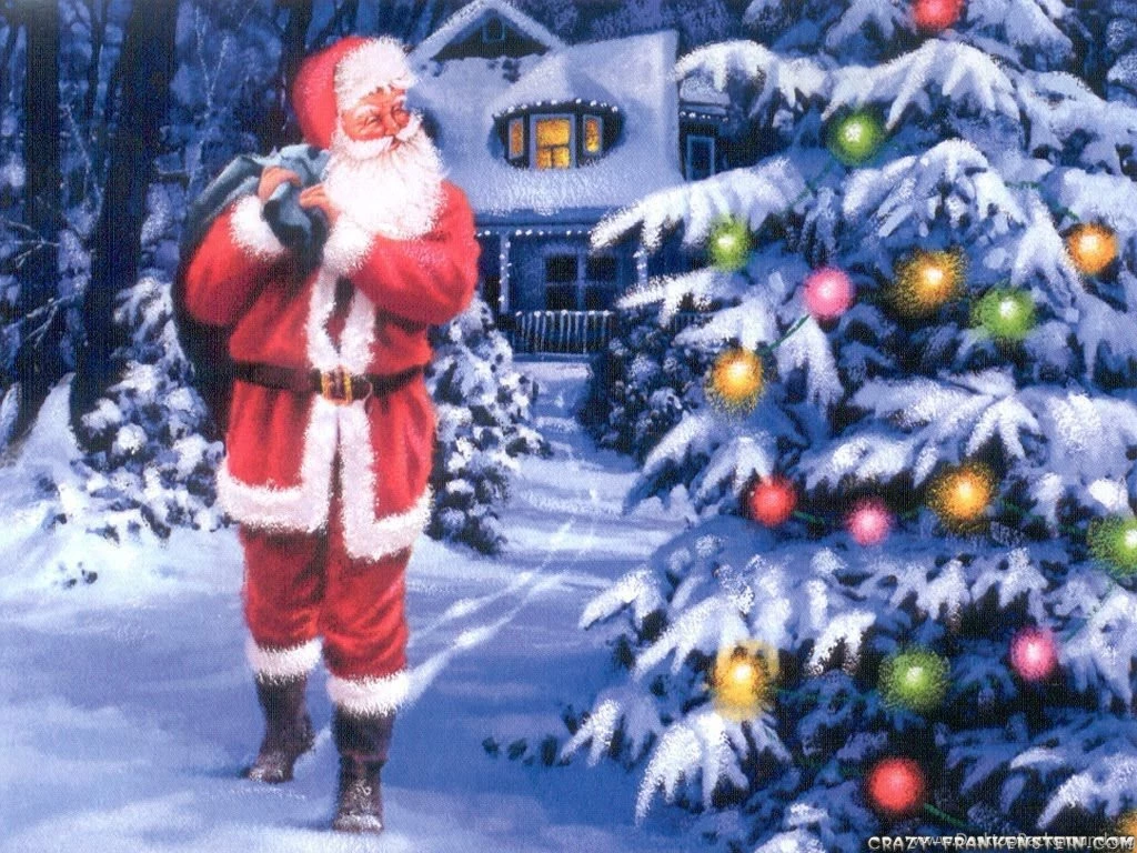 Unique Animals Blogs: Christmas Tree, Santa Claus Wallpapers For ...