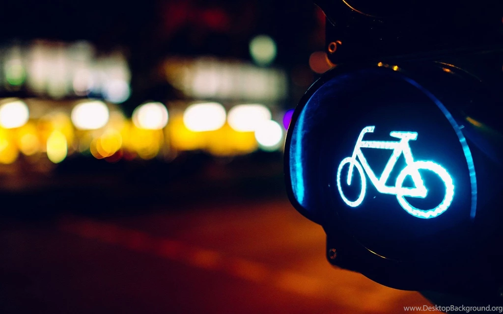 Night Bicycle Lights City HD Wallpapers   FreeWallsUp
