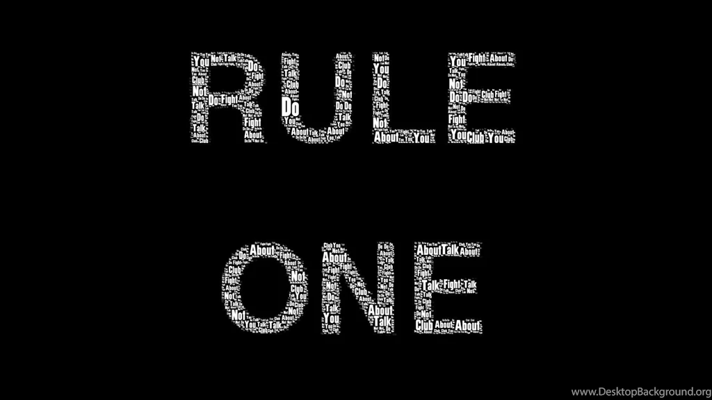 Fight Club Black Backgrounds Quotes Rules Typography Wallpapers ...