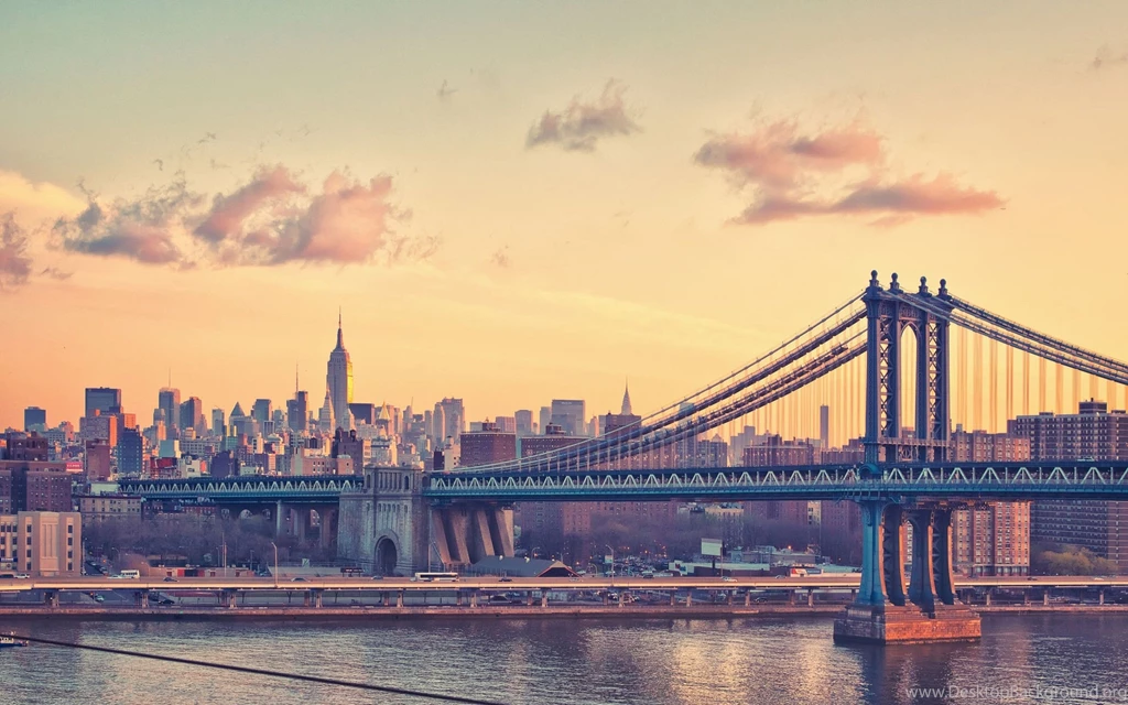 Manhattan Bridge At Dusk New York United States Mac Wallpapers ...