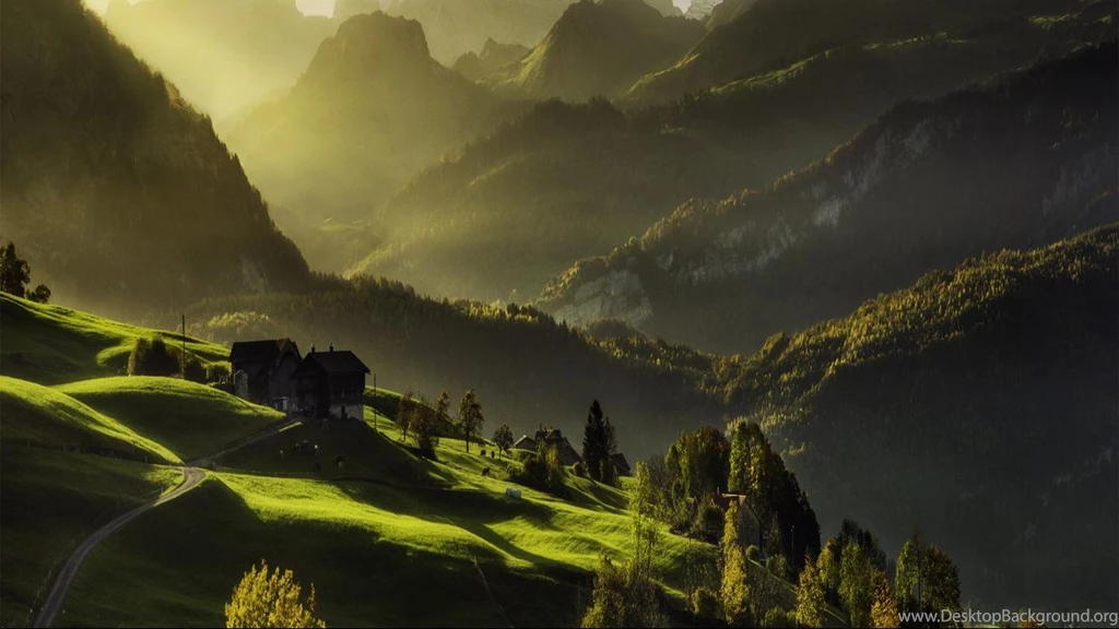 Green Valley Awesome   1366 X 768   For Monitors Widescreen ...