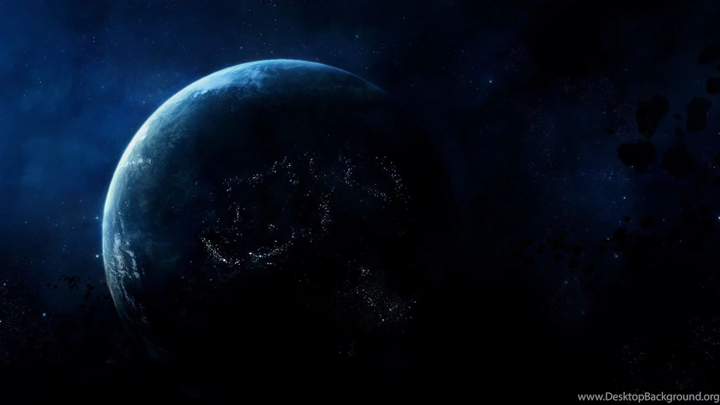 Wonderful Photo Of Earth From Space On Darkness Side