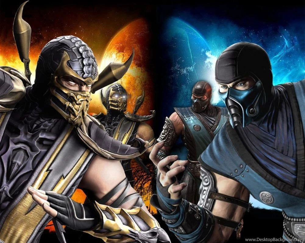Mortal Kombat Sub Zero Vs Scorpion Wallpaper.