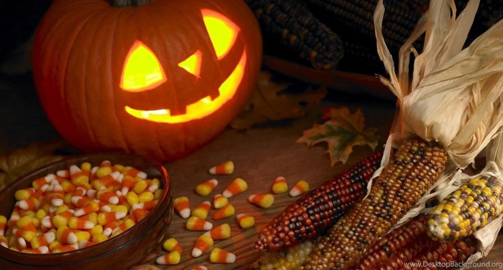 Photo Of Jack o latern Pumpkin, Indian Corn, Candy Corn, And Fall ...