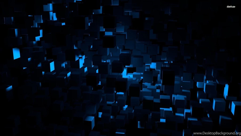 Blue Cubes In The Shadows Wallpapers   3D Wallpapers
