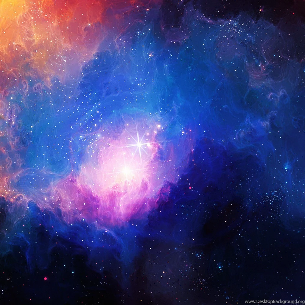 Space aurora art star illust blue rainbow 9 wallpaper.jpg