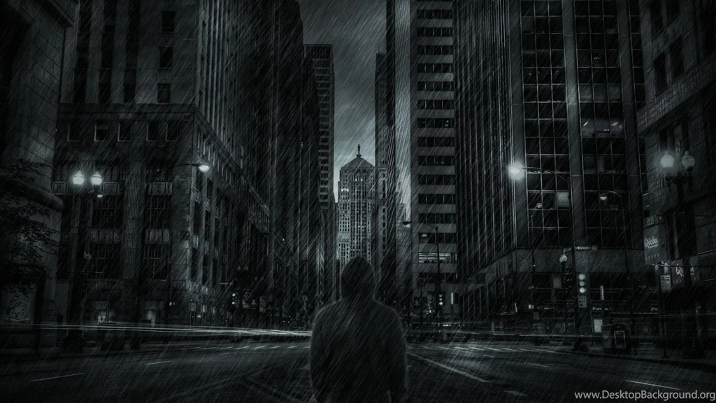 Buildings Skyscrapers Hoodie Rain Storm Mood Dark Wallpapers ...