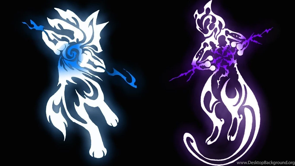 Download Pokemon Tribal Mewtwo Lucario Wallpapers 1366x768