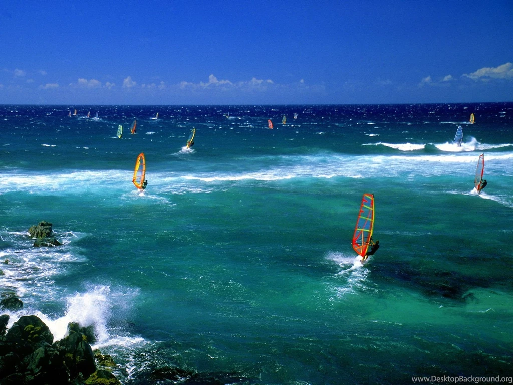 Windsurfers Maui Wallpapers And Images Wallpapers, Pictures, Photos