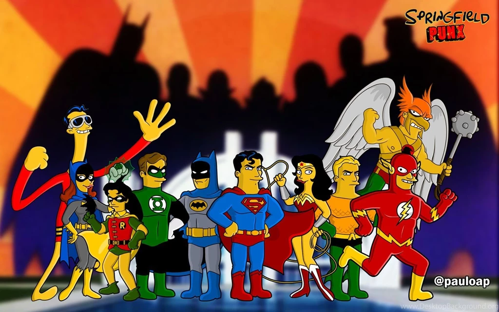 Springfield Punx: DC Comics Heroes Wallpapers