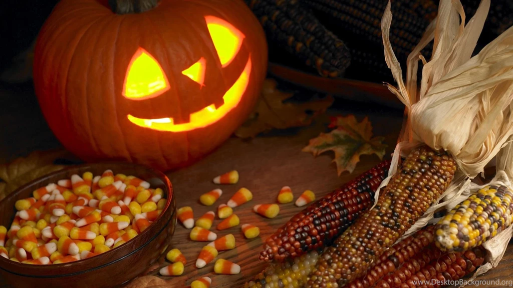 Photo Of Jack o latern Pumpkin, Indian Corn, Candy Corn, And Fall ...