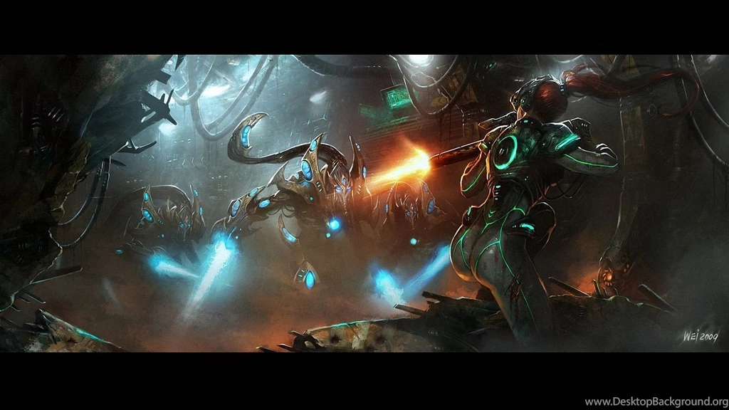 Kerrigan Battles Protoss High 1920x1080 Wallpapers, 1920x1080 ...