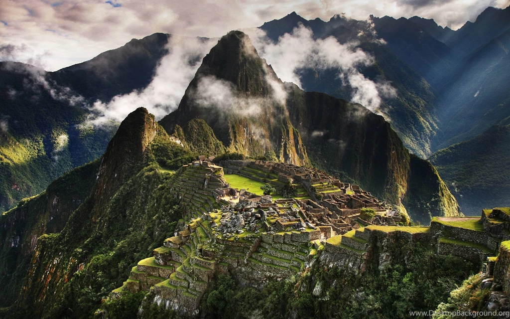 Village In Mountains Desktop Wallpapers