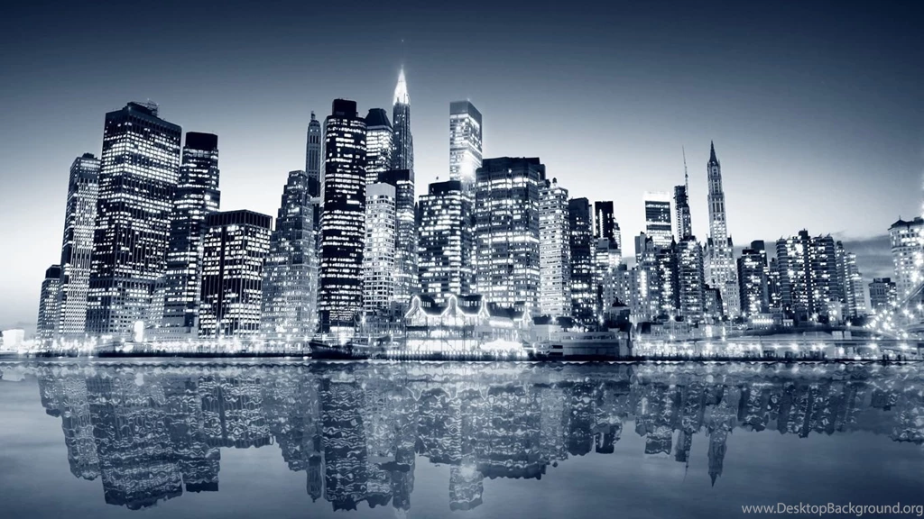 Download HD New York Night View Skyscrapers Wallpapers