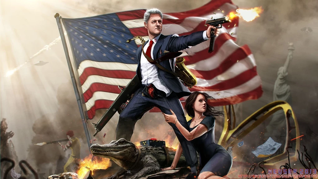Bill Clinton The Lady Killer [1080p Wallpaper] : Funny