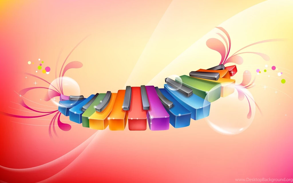 Rhythmic Colorful Piano Wallpapers