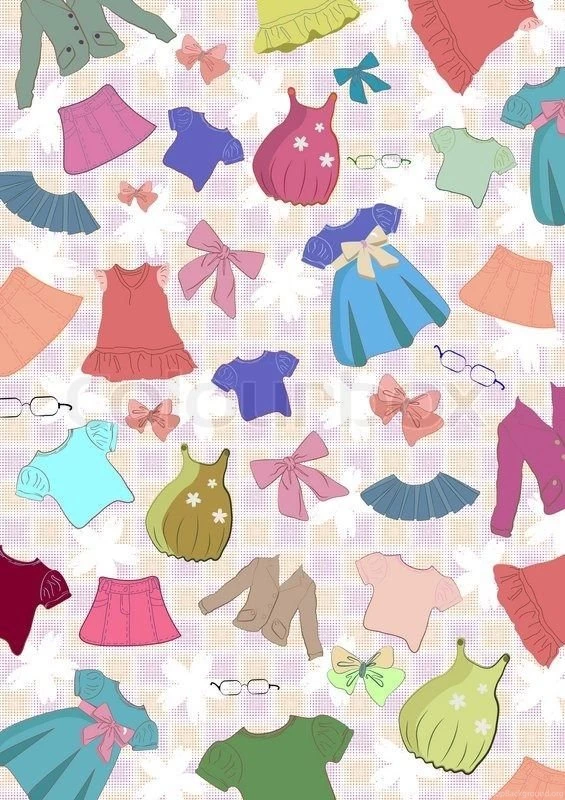 Different Colored Child`s Clothes Backgrounds