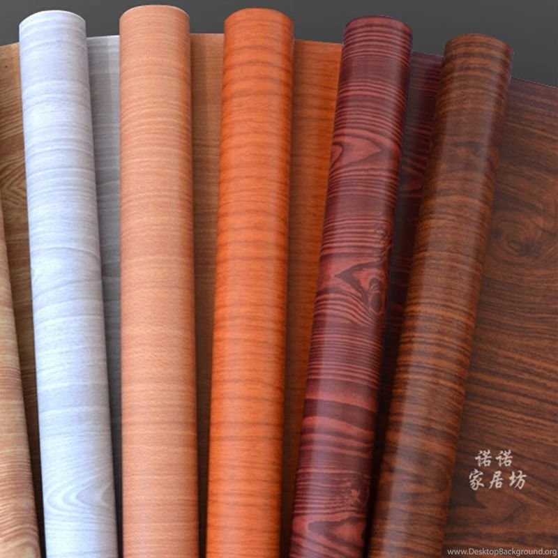 Self Adhesive 10Meters/roll Wood Grain Wallpapers Waterproof ...
