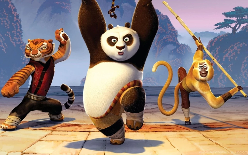 Tigress Monkey Cartoons Panda Toonswallpapers : Full HD Desktop ...