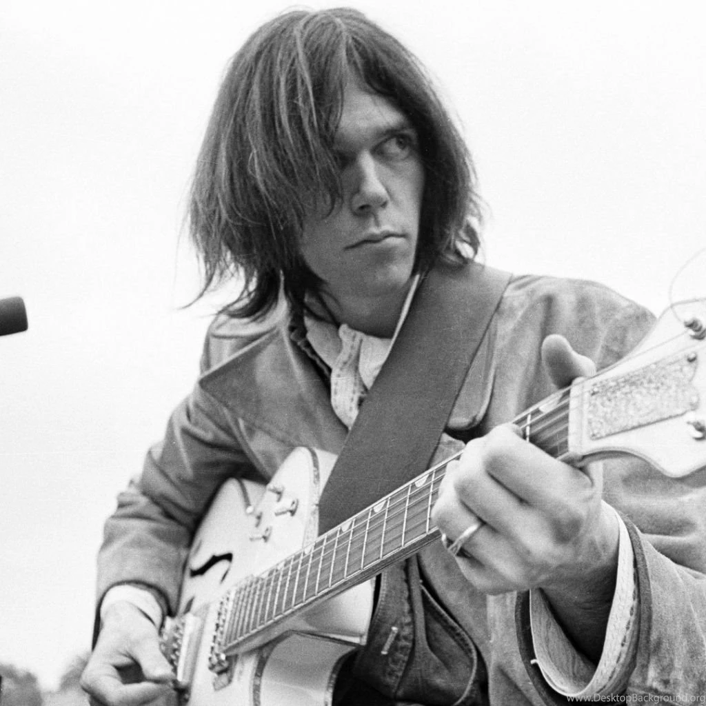 Download Wallpapers 1024x1024 Neil Young, Guitar, Hair, Microphone ...