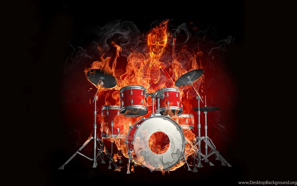 Download Animated Flames Fire Drums Music Wallpapers Black ...