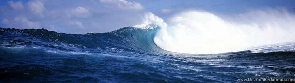 Ocean Wave Dual Screen Wallpapers