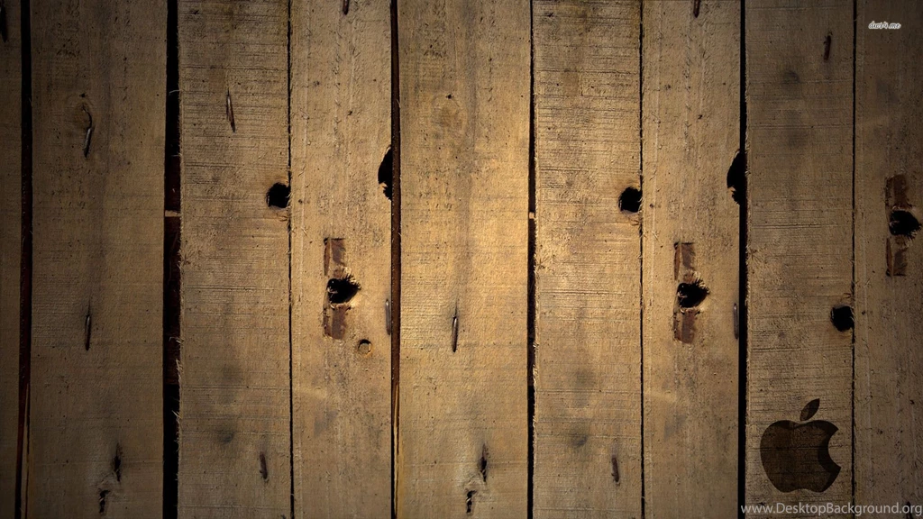 Apple Logo On Wooden Texture Wallpapers Computer Wallpapers