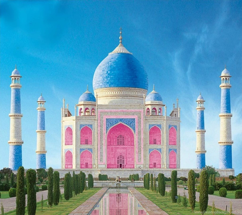 Download Free Taj Mahal Colourful Image In HD