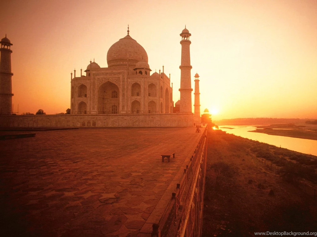 The Taj Mahal At Sunset India Wallpapers