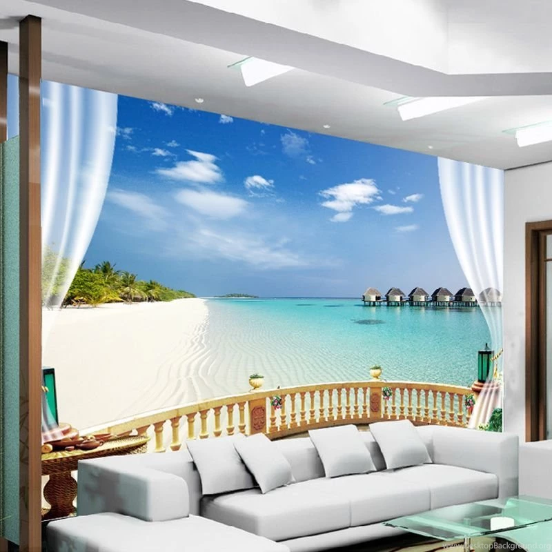 3D Beach Wallpapers   Compra Lotes Baratos De 3D Beach Wallpapers De ...