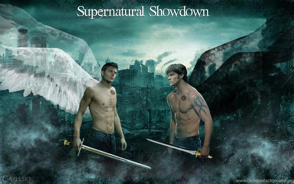 SUPERNATURAL DARK ANGEL AND ANGEL WALLPAPER   (