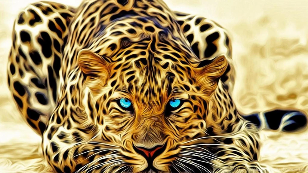 Blue Eyes Leopard (