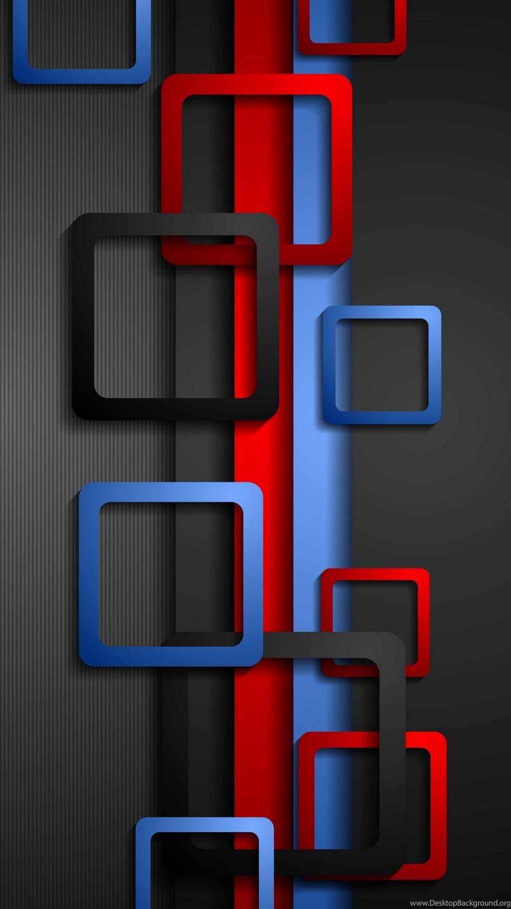 Wallpapers Full HD For Mobile With Red Blue And Black Box