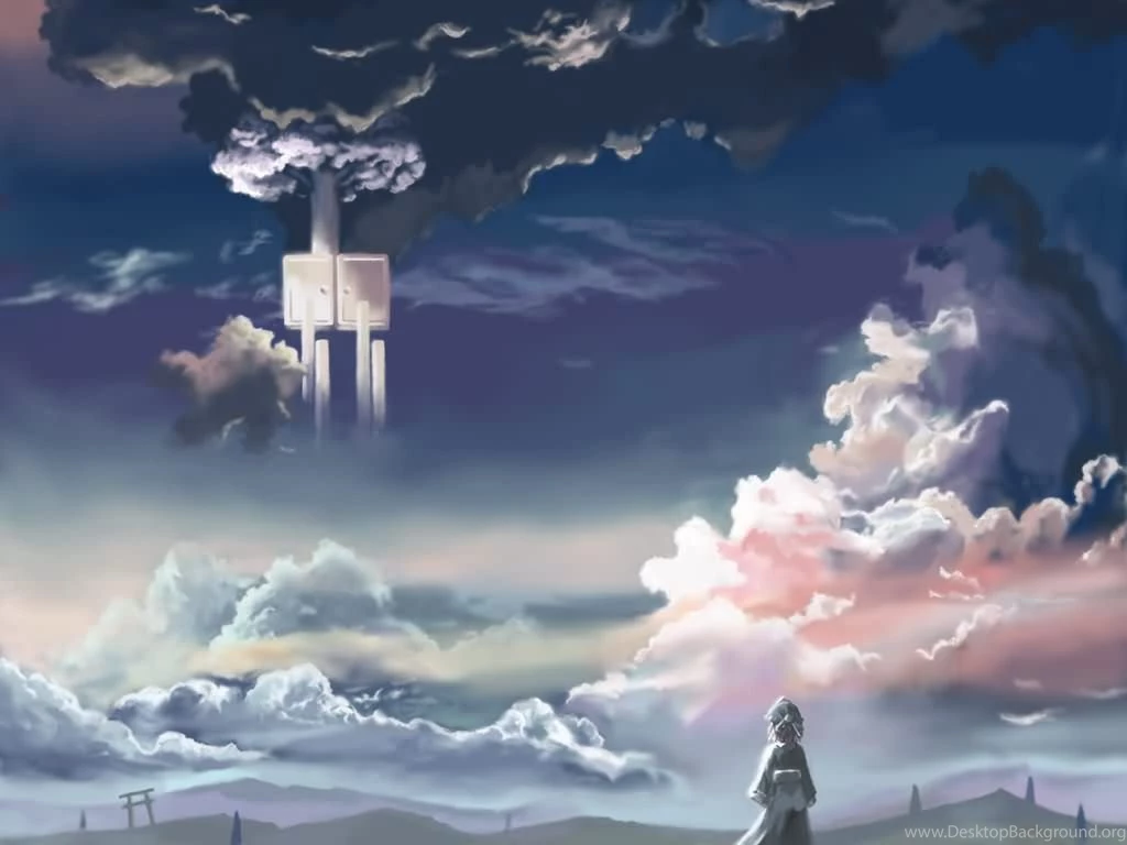 Japanese Clothes Saigyouji Yuyuko Touhou Skyscapes Wallpapers ...