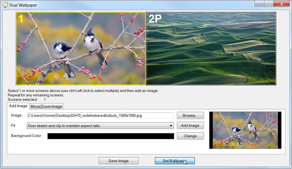 How To Set Different Wallpapers On Dual Monitors In Windows 7 ...