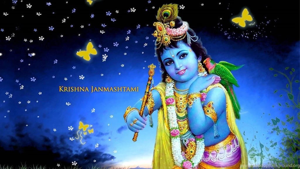 1366x768 Lord Krishna