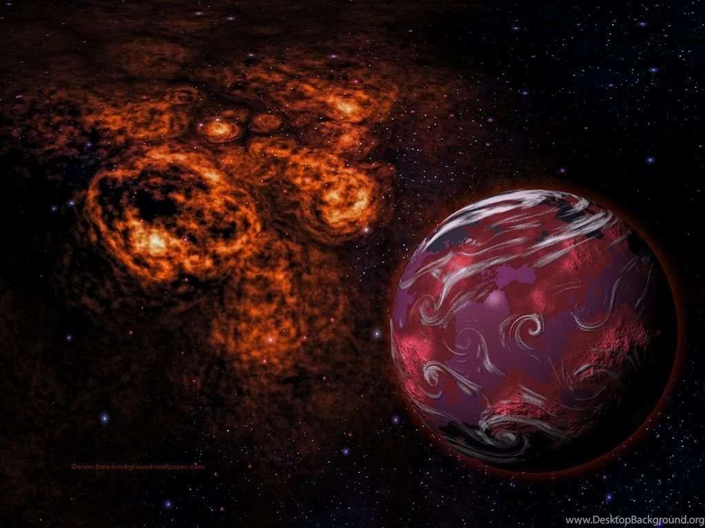 Purple Planet Red Nebula Space Backgrounds Wallpapers   1024x768 Pixels