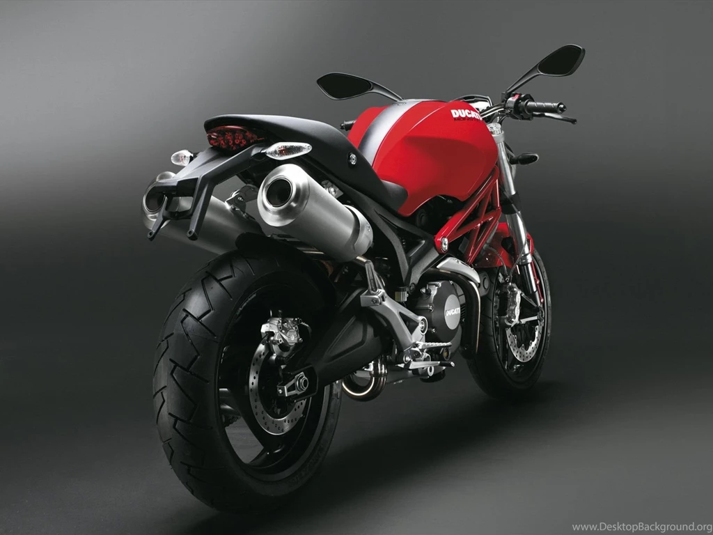 Ducati Monster 696 Red Rear Wallpapers