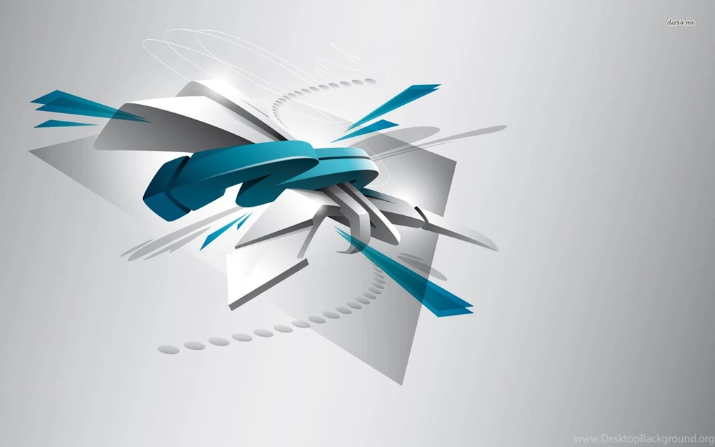 Blue And White Shapes Wallpapers   3D Wallpapers