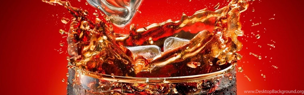 Download Wallpapers 3840x1200 Coca cola, Ice, Glass, Splashes Dual ...