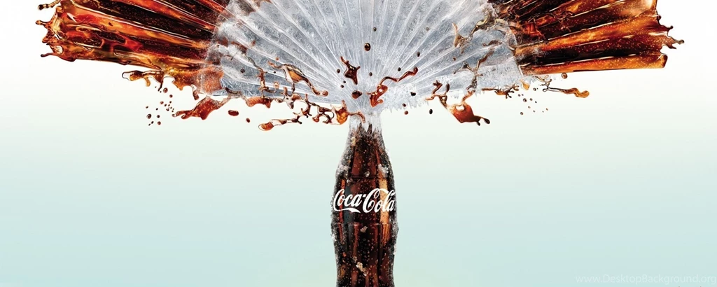 Download Wallpapers 2560x1024 Coca cola, Drink, Spray, Bottle Dual ...